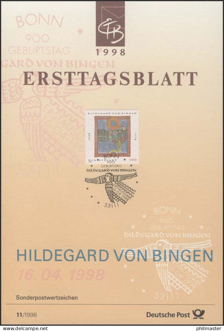 ETB 11/1998 Hildegard Von Bingen, Mystikerin - 1991-2000