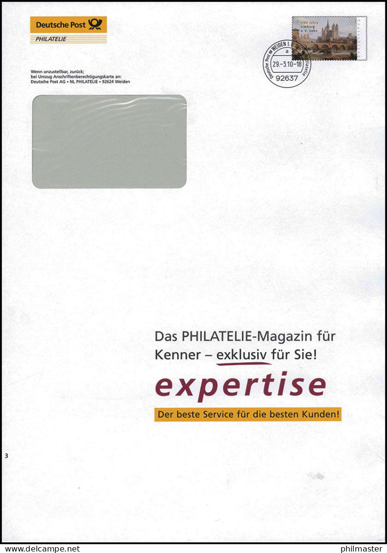 Plusbrief F 483 Limburg Philatelie-Magazin - Expertise WEIDEN 29.3.2010 - Sobres - Nuevos