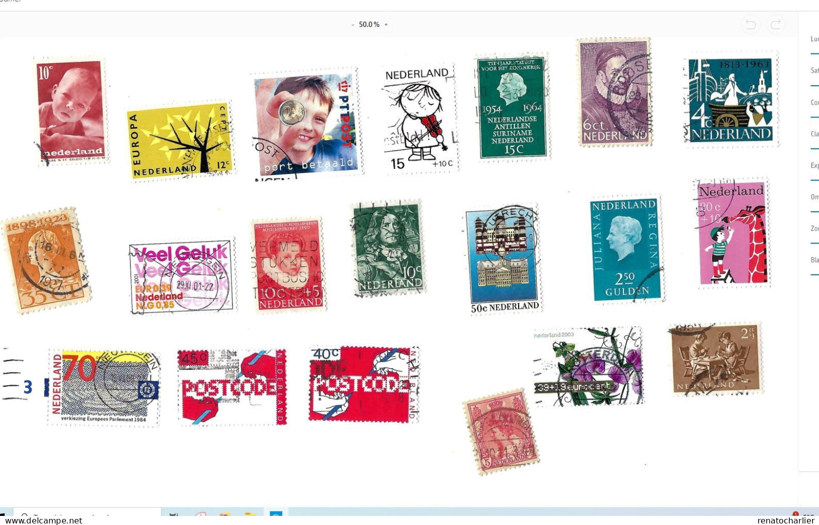 Collection De 100 Timbres  Oblitérés. - Sammlungen