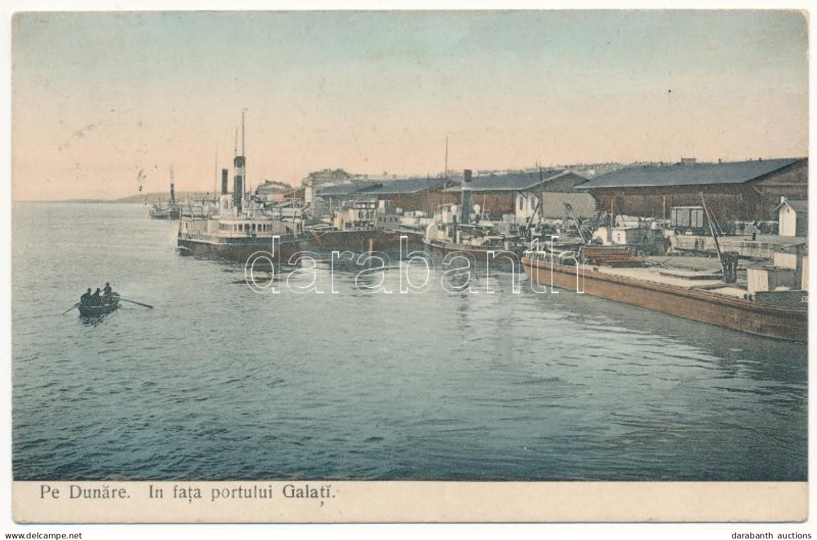 T2/T3 Galati, Galatz; Pe Dunare, In Fata Portului / Danube Port, Steamships (EK) - Non Classés