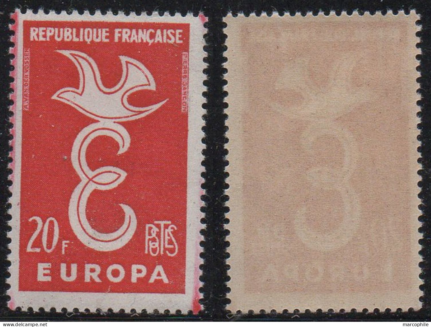 VARIETE D' ESSUYAGE / 1958 EUROPA # 1173 ** (ref T2147) - Unused Stamps