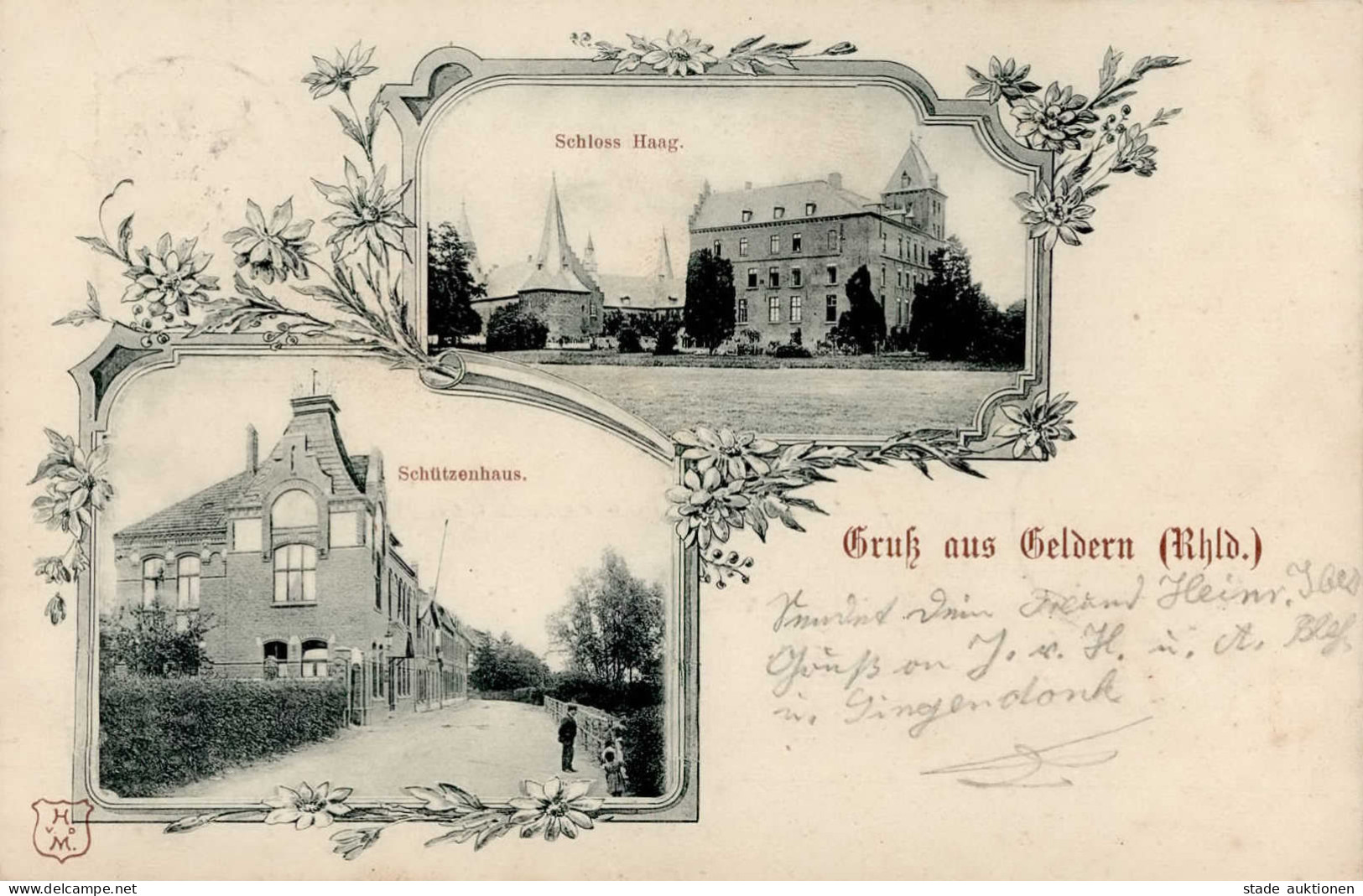 Geldern (4170) Schützenhaus Schloss Haag 1902 I - Geldern