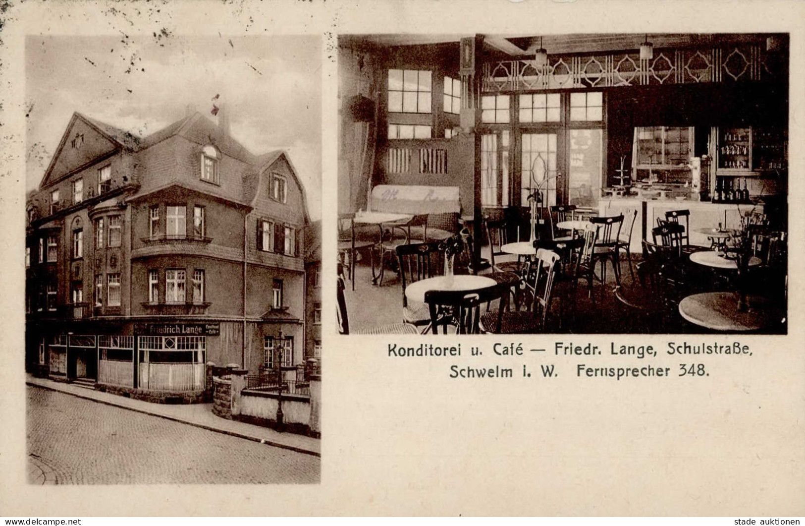 Schwelm (5830) Cafe Lange Schulstrasse 1920 I- - Schwelm