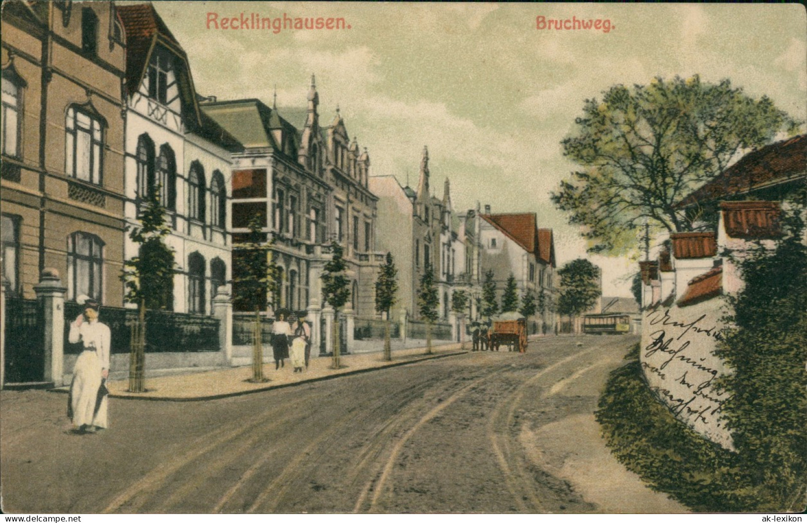 Ansichtskarte Recklinghausen Straßen Ansicht Bruchweg 1907 - Recklinghausen