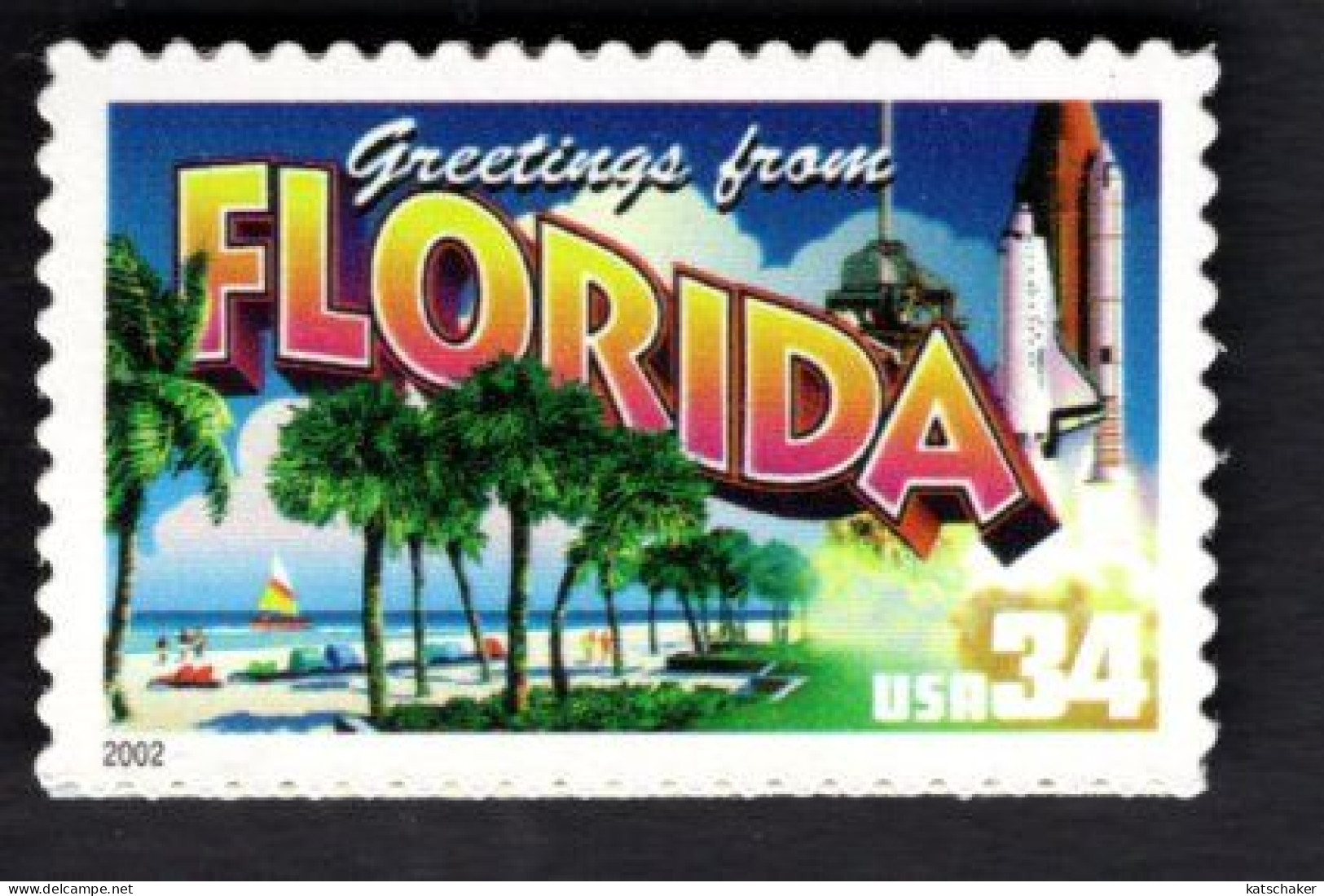 2016406508 2002 SCOTT 3569 (XX) POSTFRIS MINT NEVER HINGED  -  GREETINGS FROM AMERICA - FLORIDA - Neufs