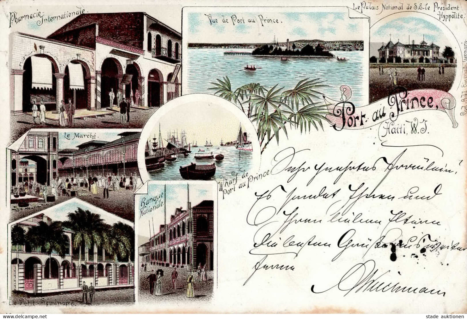 Port Au Prince (Haiti) Apotheke Hafen 1898 I-II - Other & Unclassified