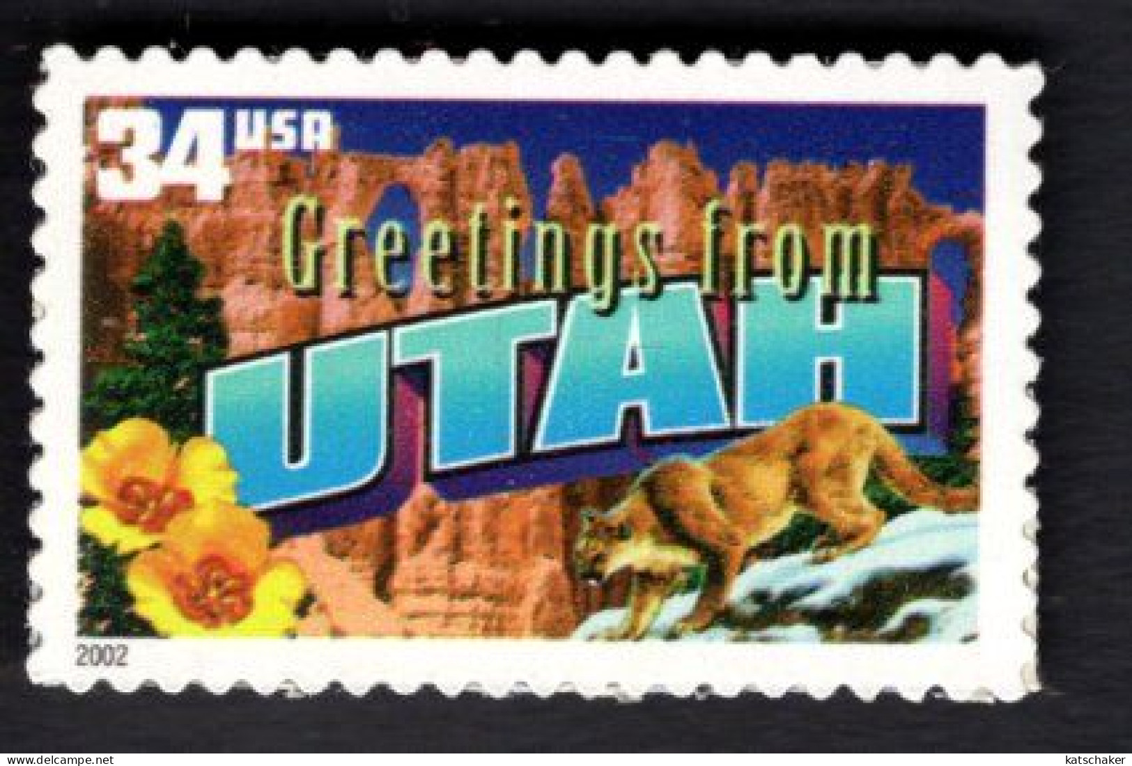 2016446042 2002 SCOTT 3603 (XX) POSTFRIS MINT NEVER HINGED  -  GREETINGS FROM AMERICA - UTAH - Nuovi