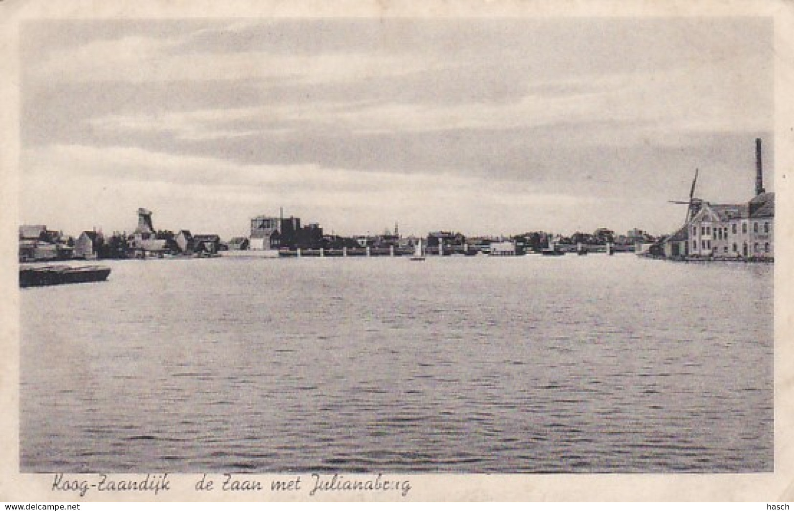 481612Koog Zaandijk, De Zaan Met Julianabrug. (kleine Vouwen In De Hoeken) - Zaanstreek