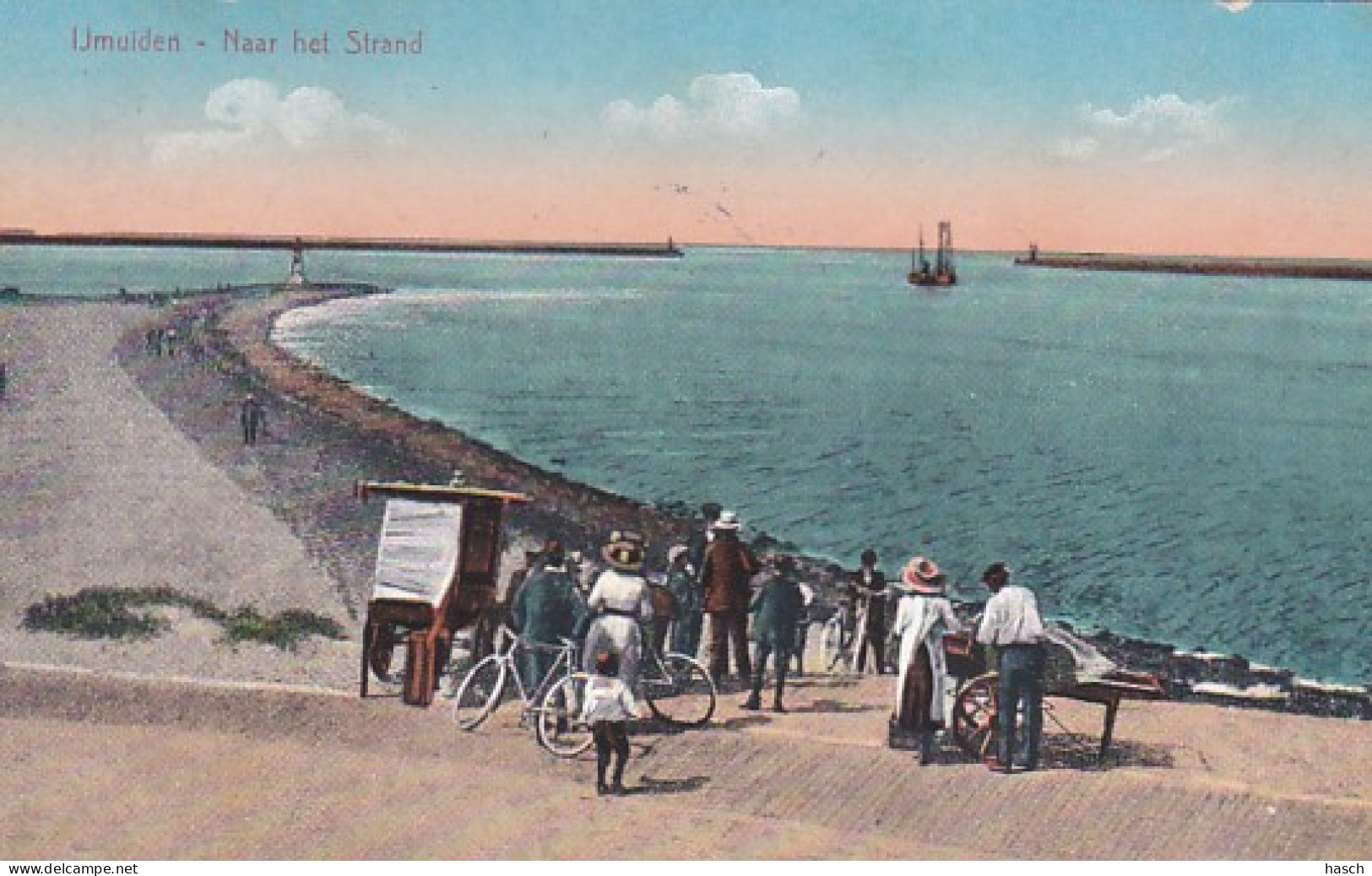 482119IJmuiden, Naar Het Strand. 1912. (zie Hoeken En Randen) - IJmuiden