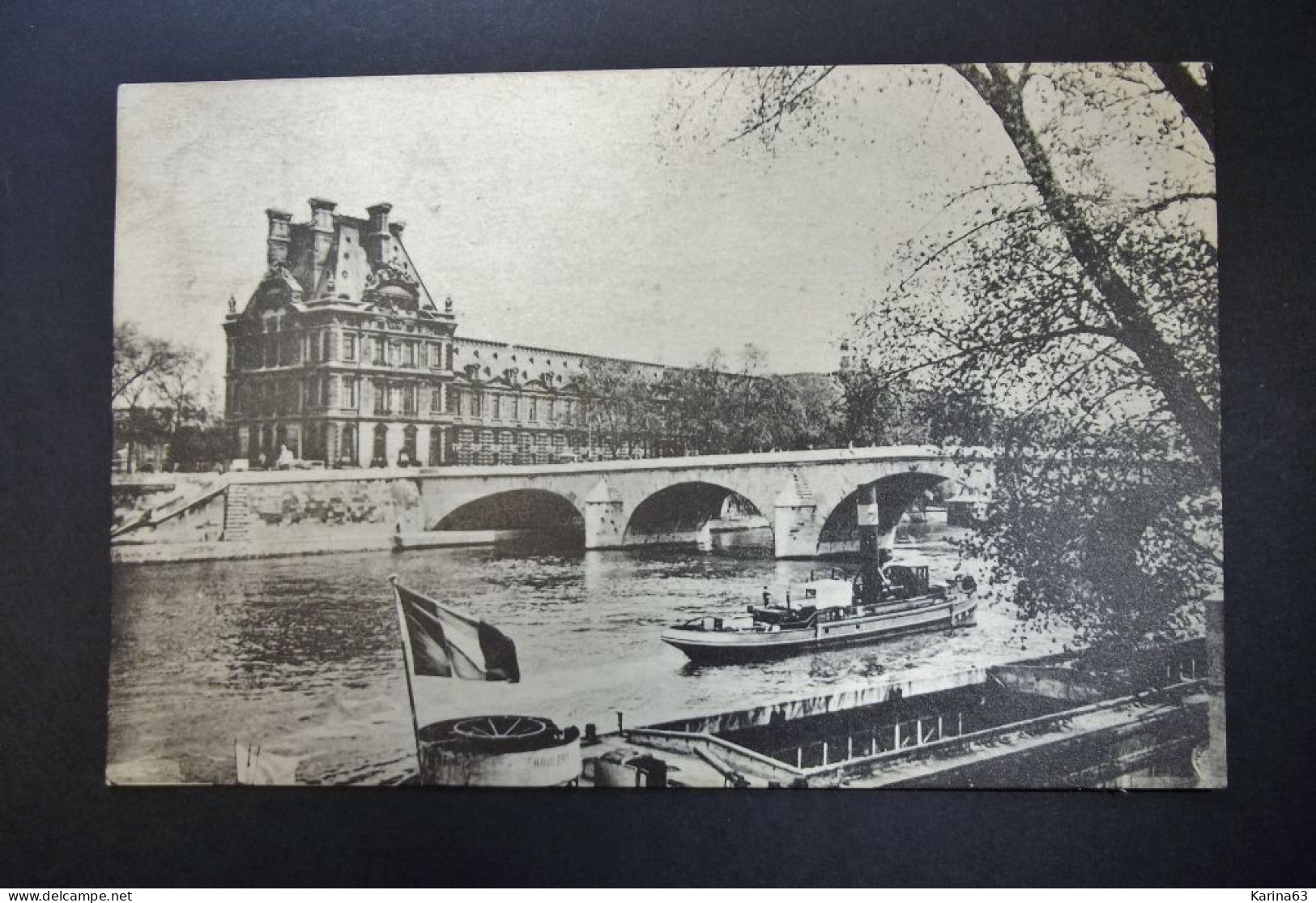 France - Paris - 75 - Le Pavillon De Flore Et Le Pont Royal   - Avec Timbre Paris 1932 - La Seine Et Ses Bords