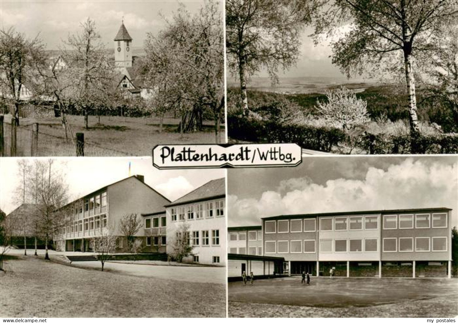 73887557 Plattenhardt Kirche Panorama Schule Plattenhardt - Filderstadt