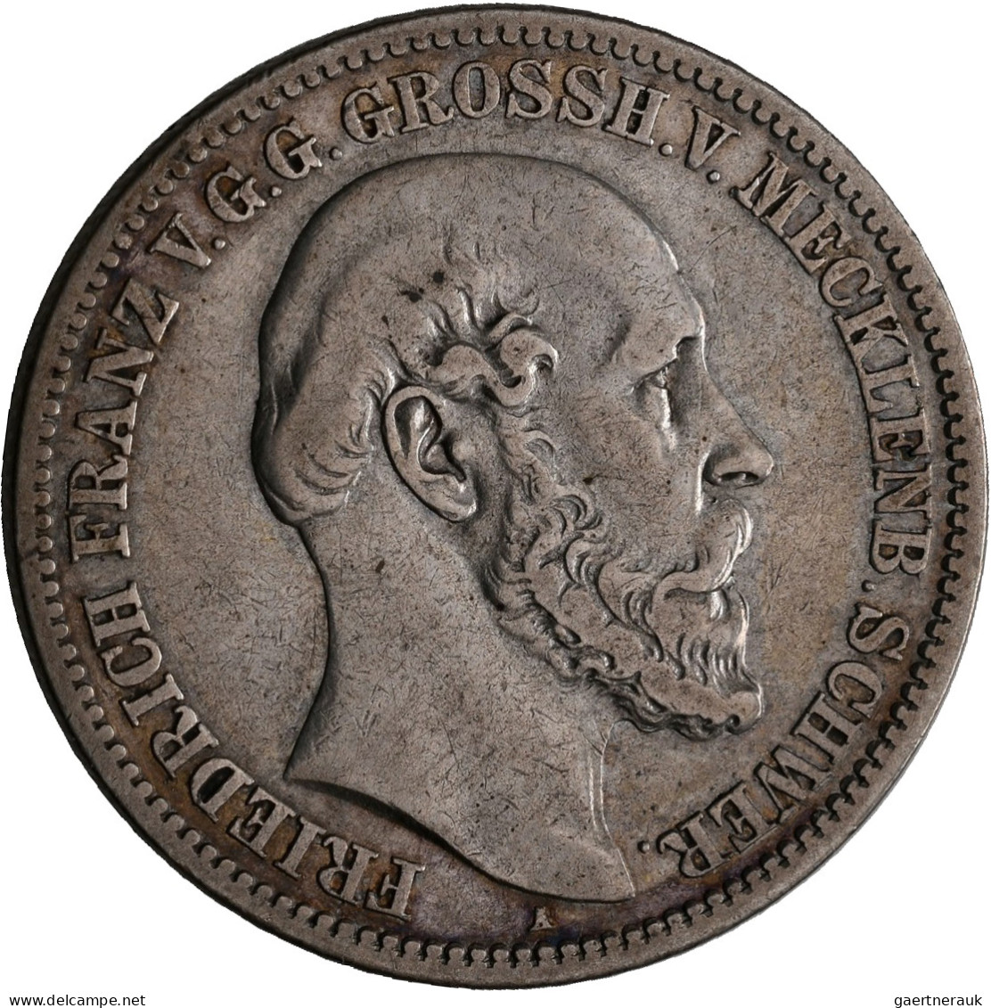 Mecklenburg-Schwerin: Friedrich Franz II. 1842-1883: 2 Mark 1876 A, Jaeger 84, S - Taler & Doppeltaler