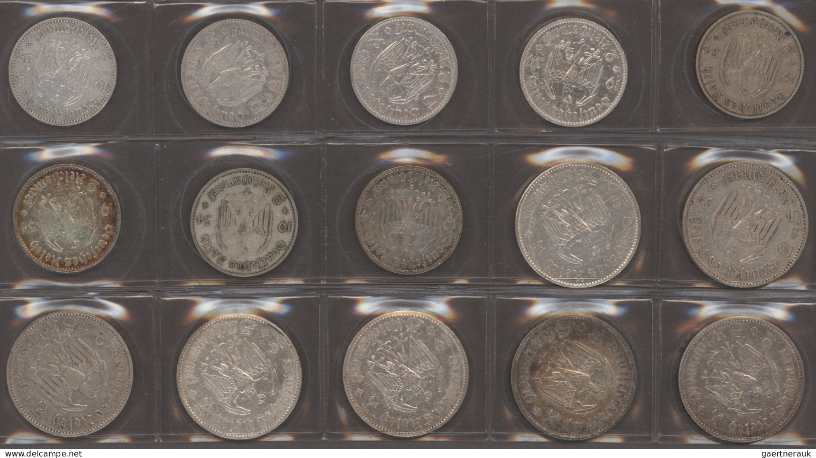 Drittes Reich: Lot Von 25 X 5 Reichsmark Und 15 X 2 Reichsmark 1934 - 1939. Dabe - Other & Unclassified