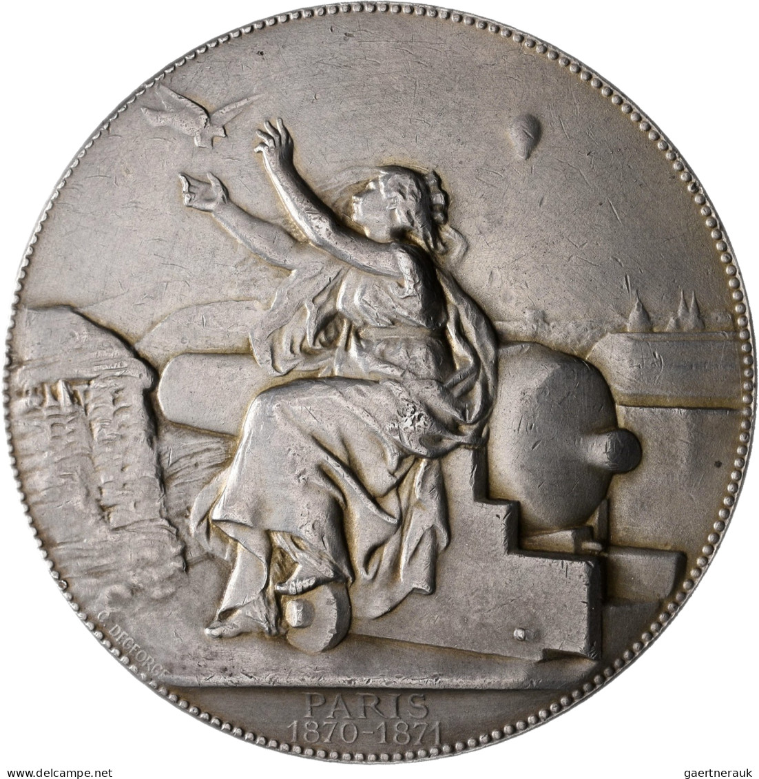 Medaillen Alle Welt: Frankreich: Silbermedaille O. J. (1881) V. Charles Jean Mar - Non Classés