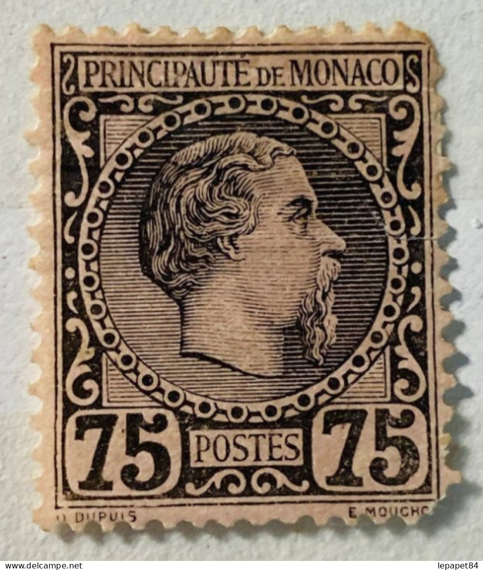 Monaco YT N° 8 Manque 2 Dents (angles Droits) Sans Gomme - Unused Stamps