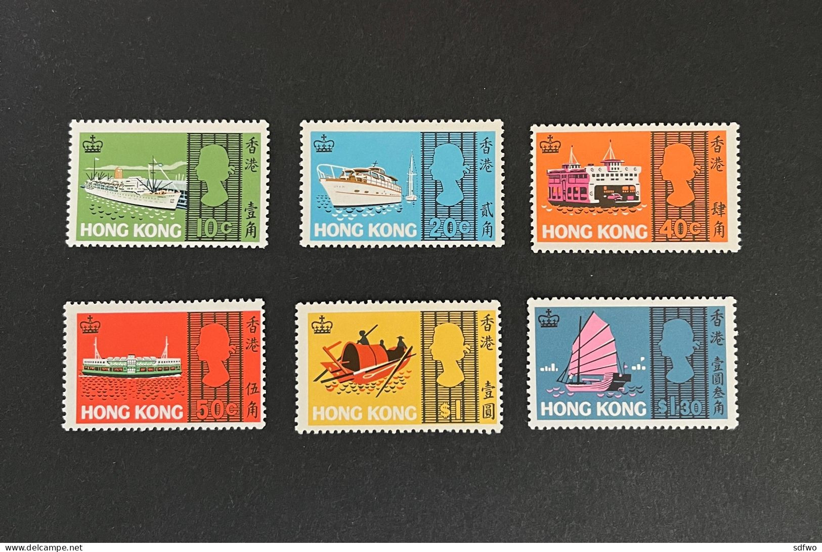 (T8) Hong Kong - 1968 Sea Craft Complete Set - MNH - Unused Stamps