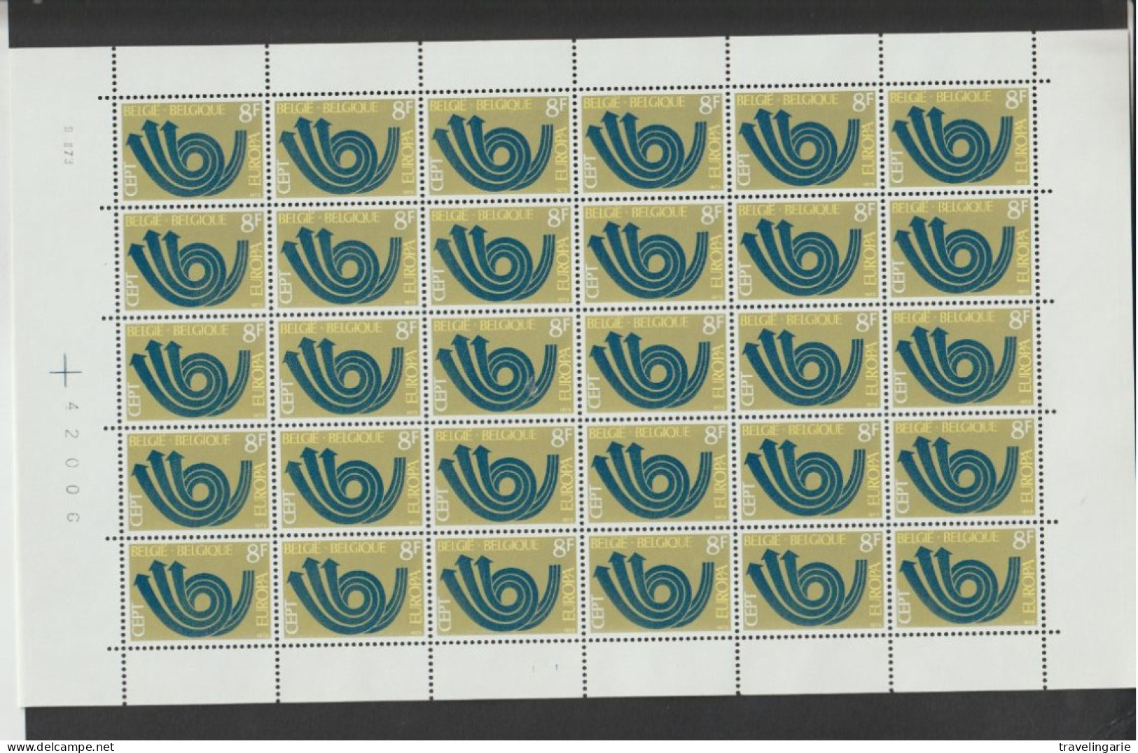 Belgium 1973 Europa-Cept Full Sheets Plate 4 And 1 MNH ** - 1971-1980