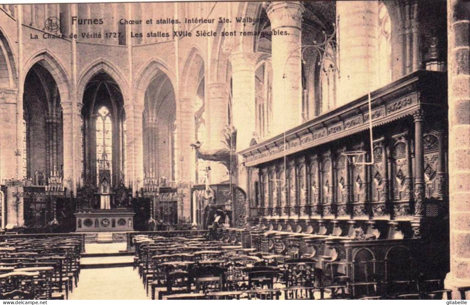 FURNES - VEURNE -  Choeurs Et Stalles Interieur Ste Walburge - Veurne