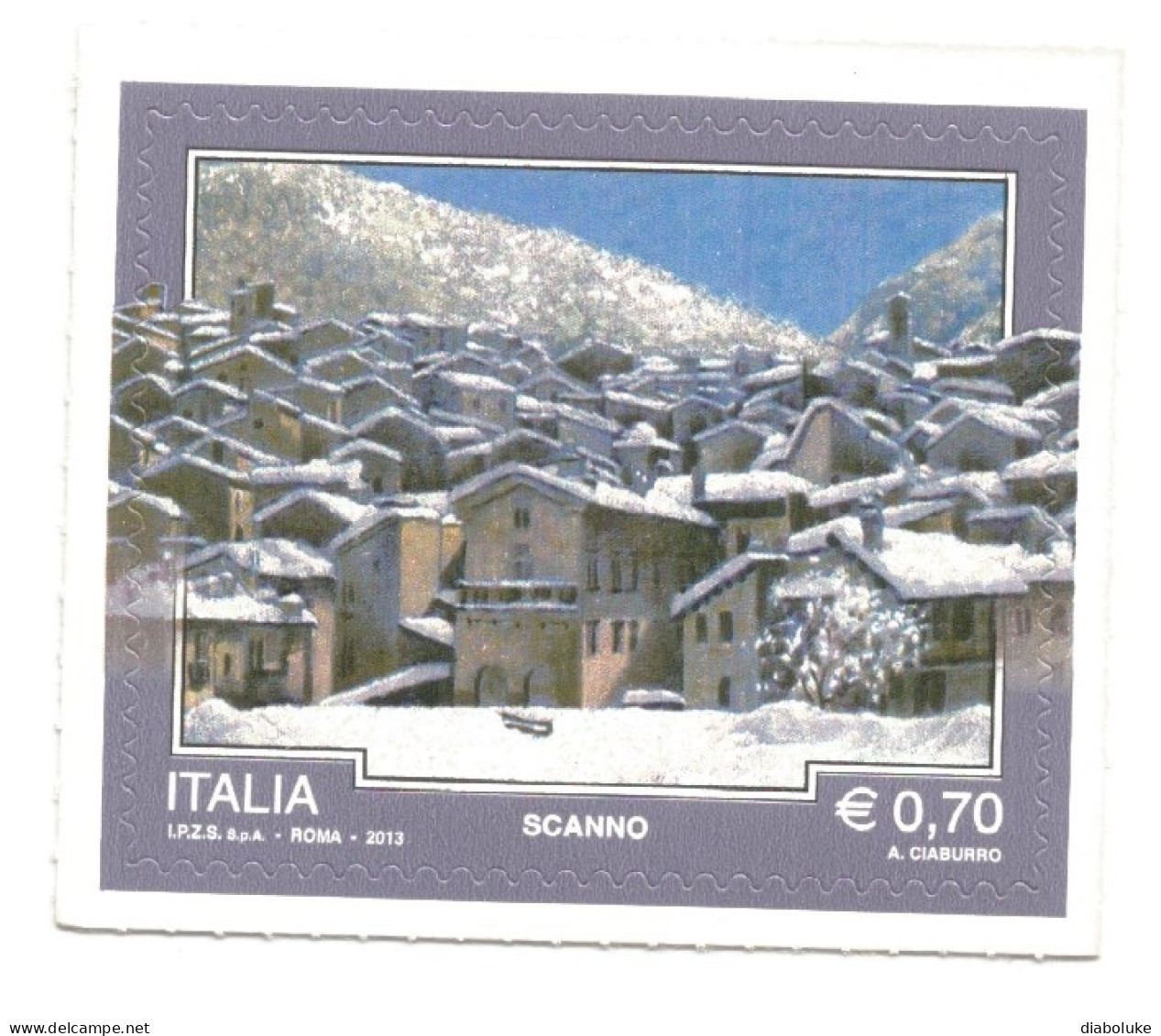 (REPUBBLICA ITALIANA) 2013, TURISTICA, SCANNO - Francobollo Nuovo MNH - 2011-20: Neufs