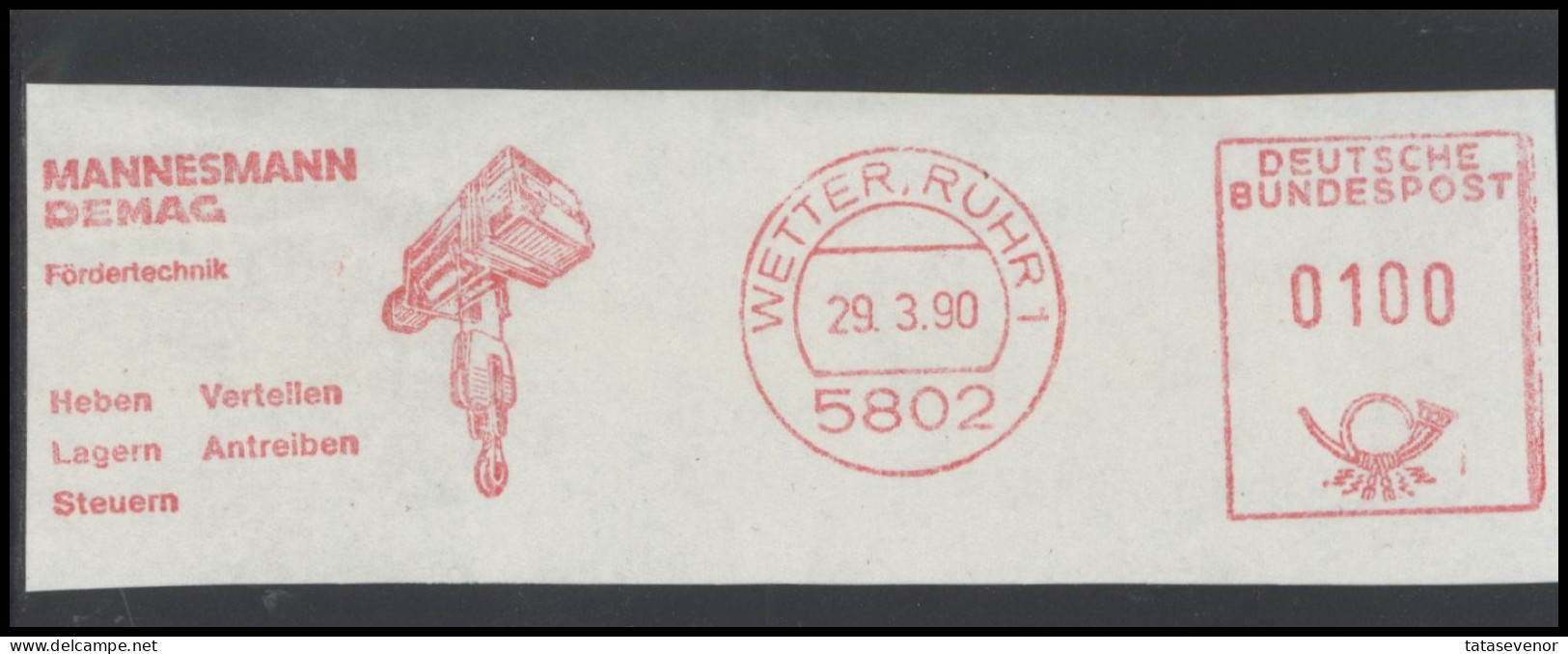 GERMANY DEUTSCHLAND D BRD Ausschnitte LOT Sellection D MM 0001-0200 EMA Meter Mark - Covers & Documents