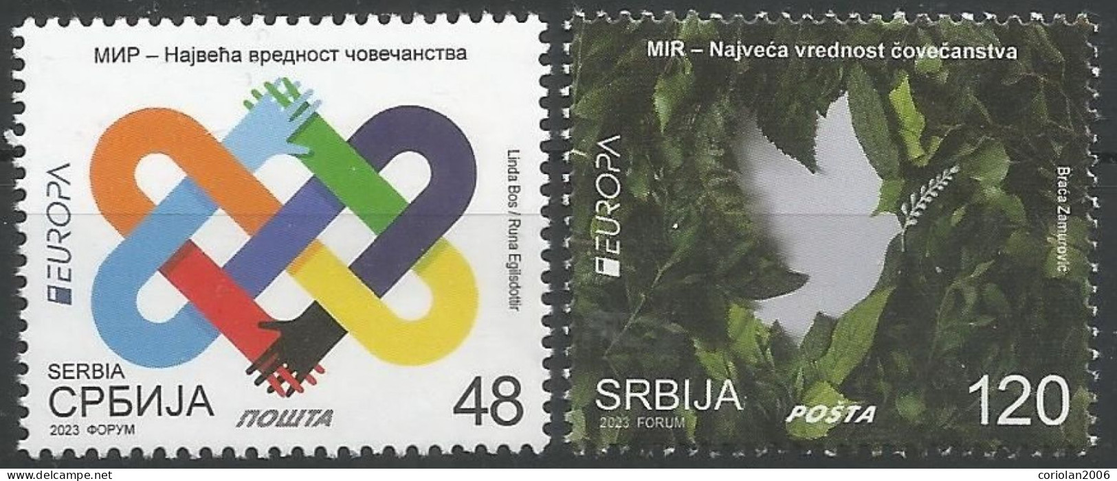 Serbia 2023. / Europa / Peace / Set 1 Stamp From Booklet - 2023