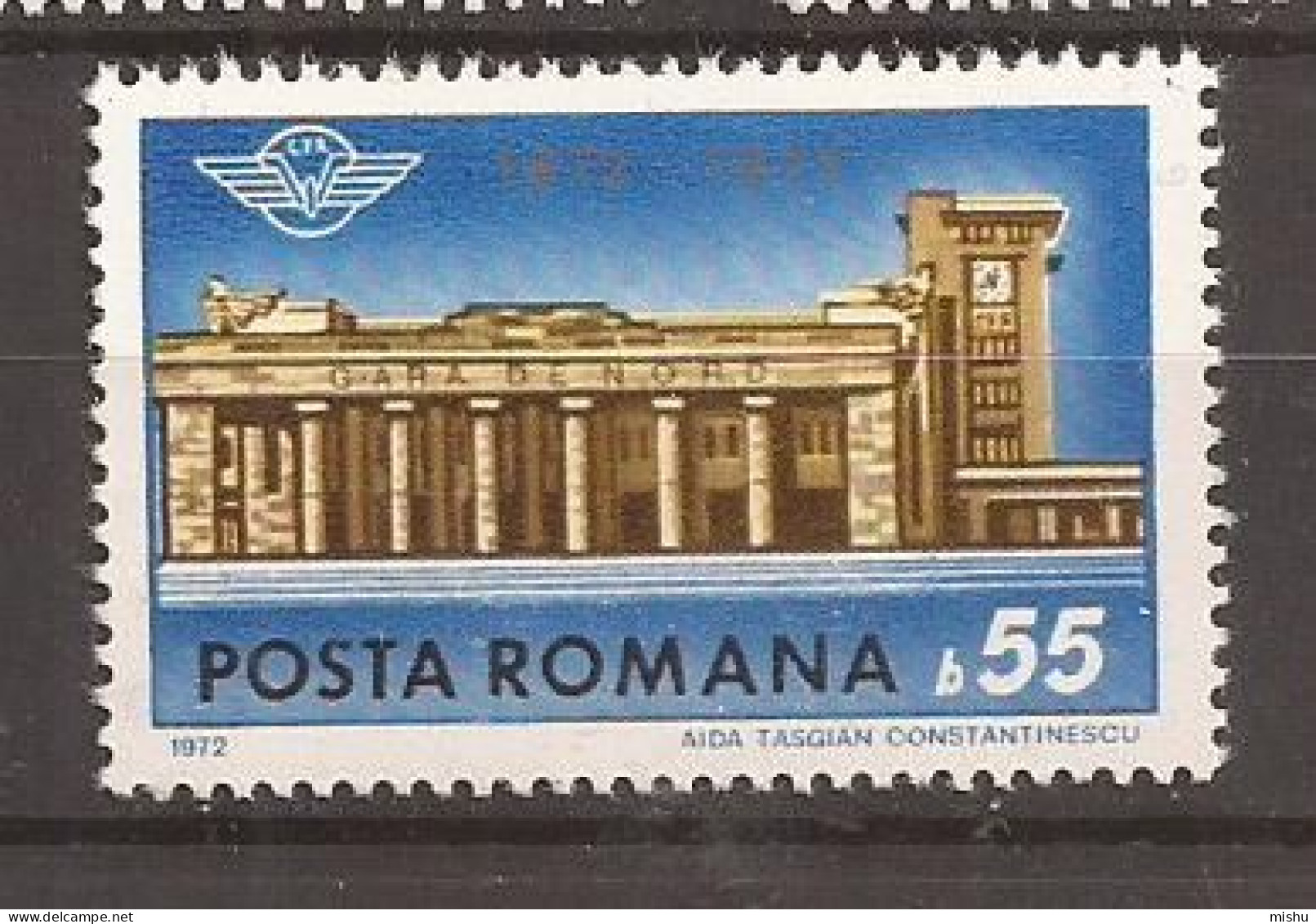 Romania- 1972, 100 ANI GARA DE NORD BUCURESTI, Nestampilat - Ungebraucht