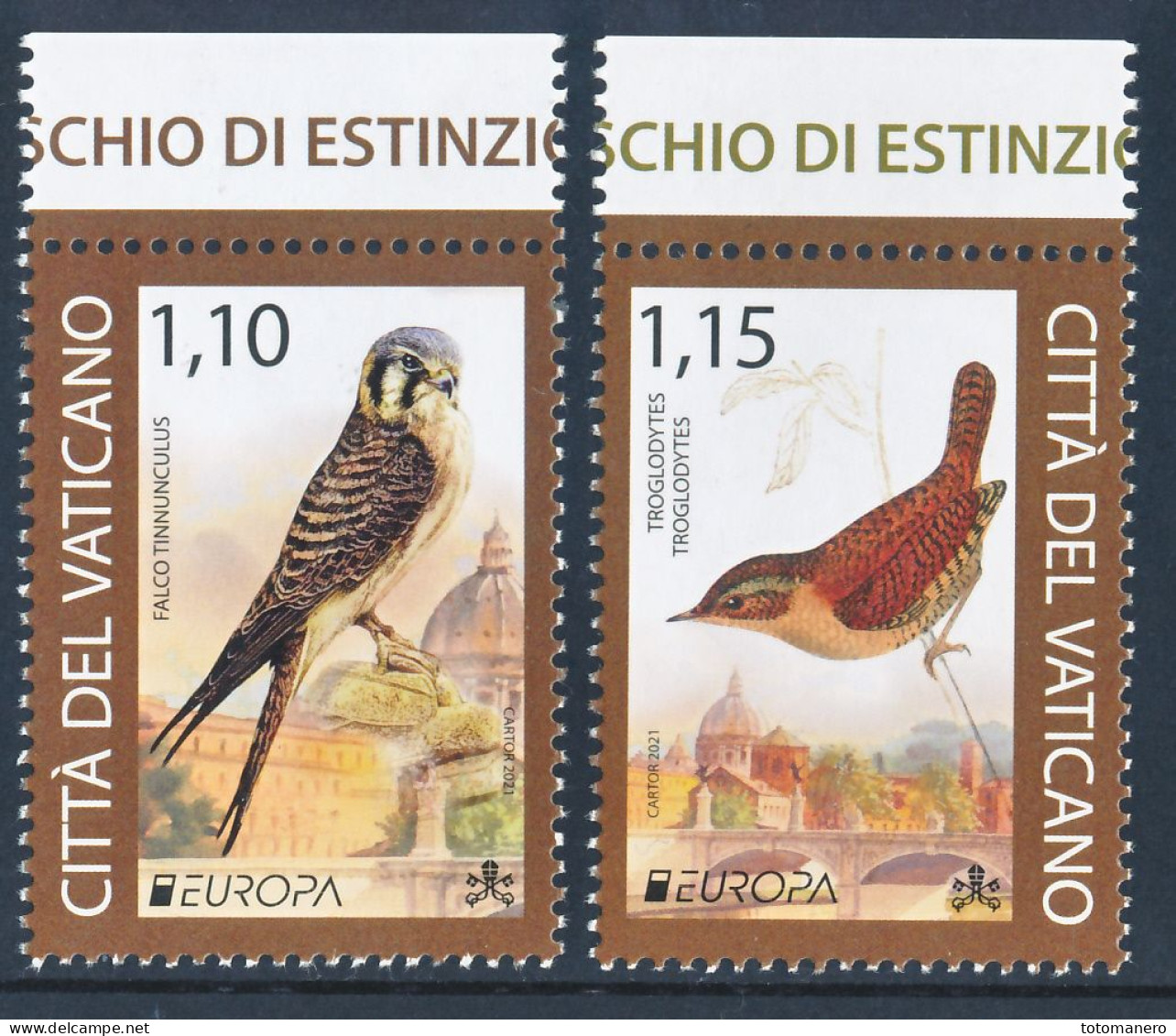 VATICAN EUROPA 2021 "Endangered  National Wildlife" Set Of 2v** - 2021