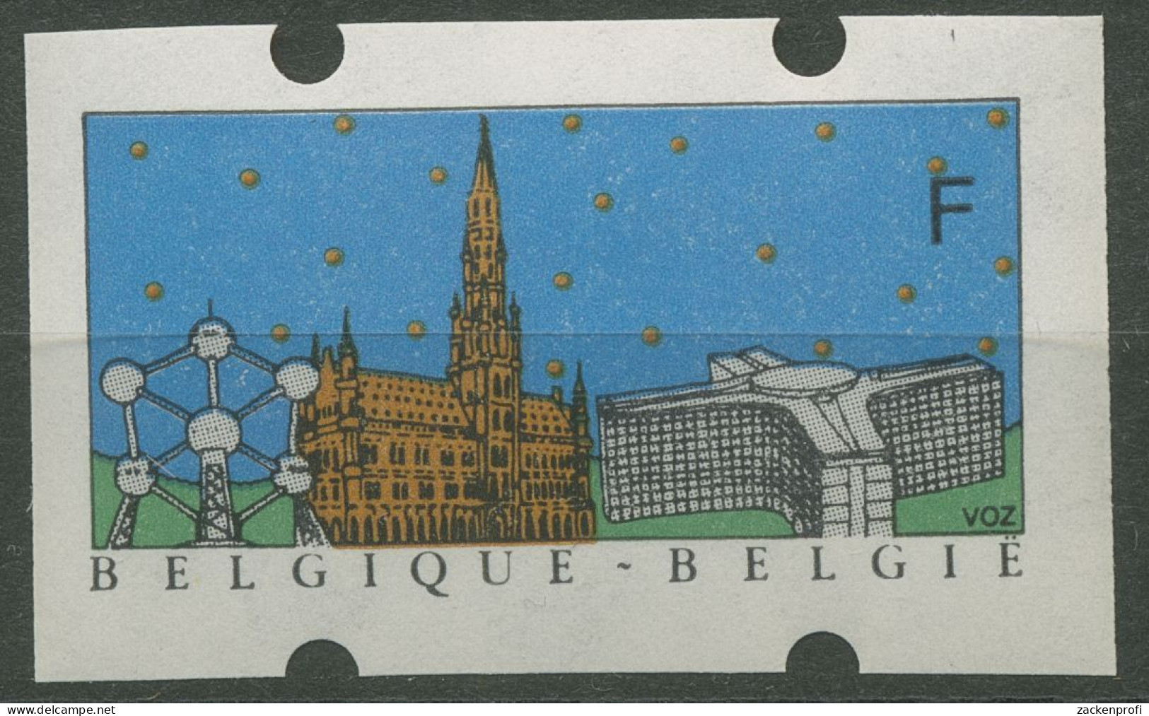 Belgien Automatenmarken 1990 Einzelwert Leerfeld ATM 22.1 I VIII Postfrisch - Mint