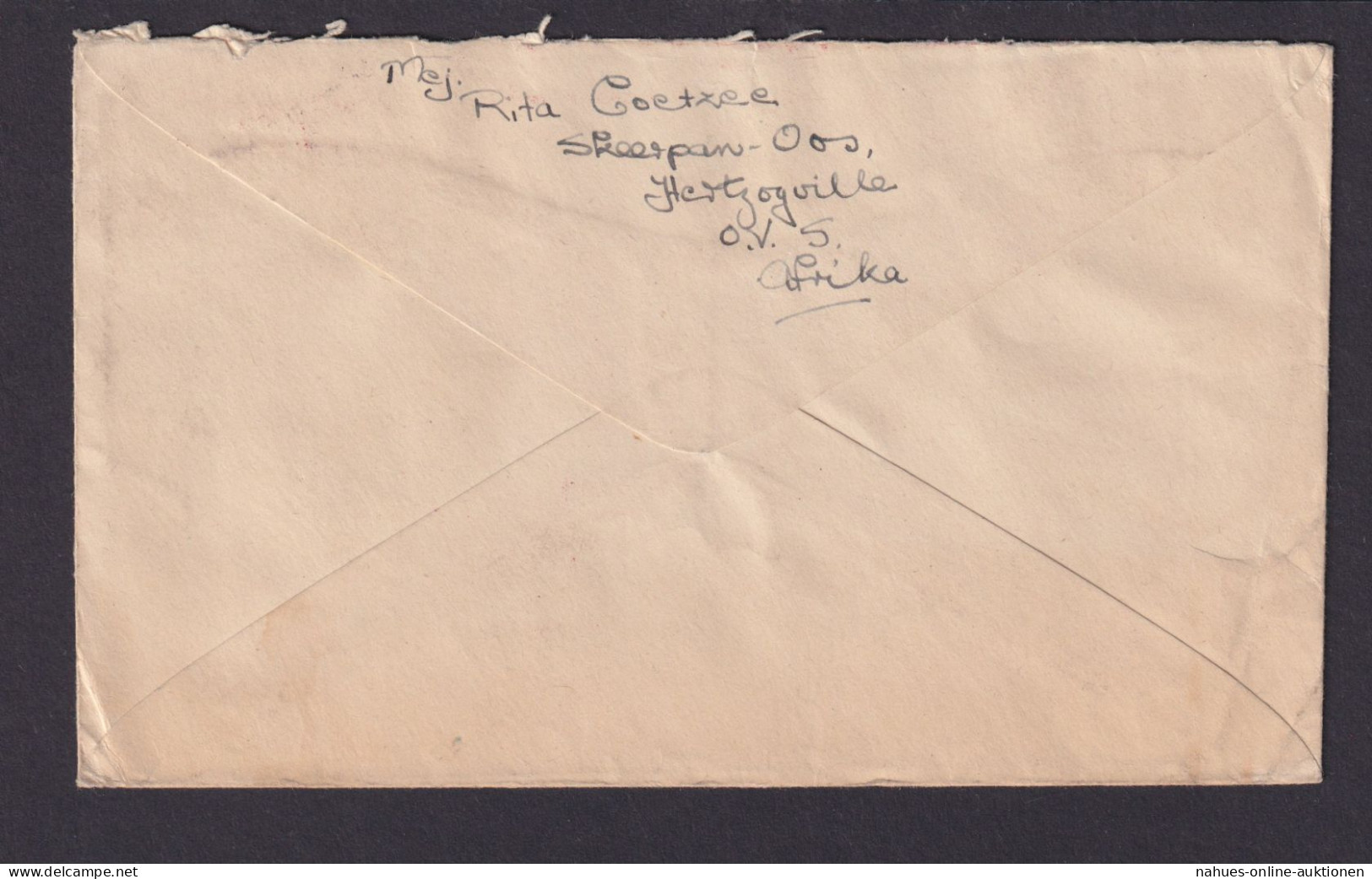 Hertzogville Südafrika Brief Nachgebühr Lauenstein Hannover Knabenburg - Storia Postale