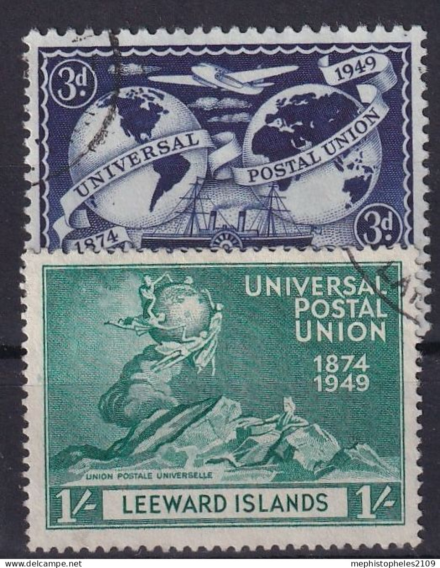LEEWARD ISLANDS 1949 - Canceled - Sc# 127, 129 - Leeward  Islands