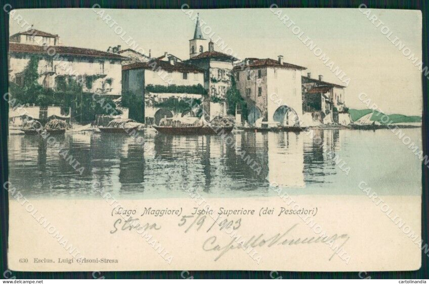 Verbania Stresa Isola Superiore Lago Maggiore SCOLLATA Cartolina KV4635 - Verbania