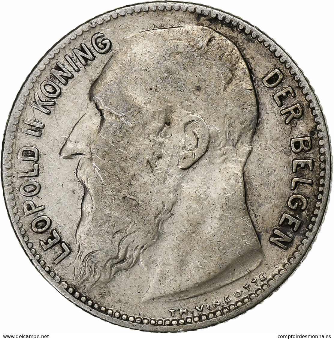 Monnaie, Belgique, Franc, 1909, TB+, Argent, KM:56.1 - 1 Franc