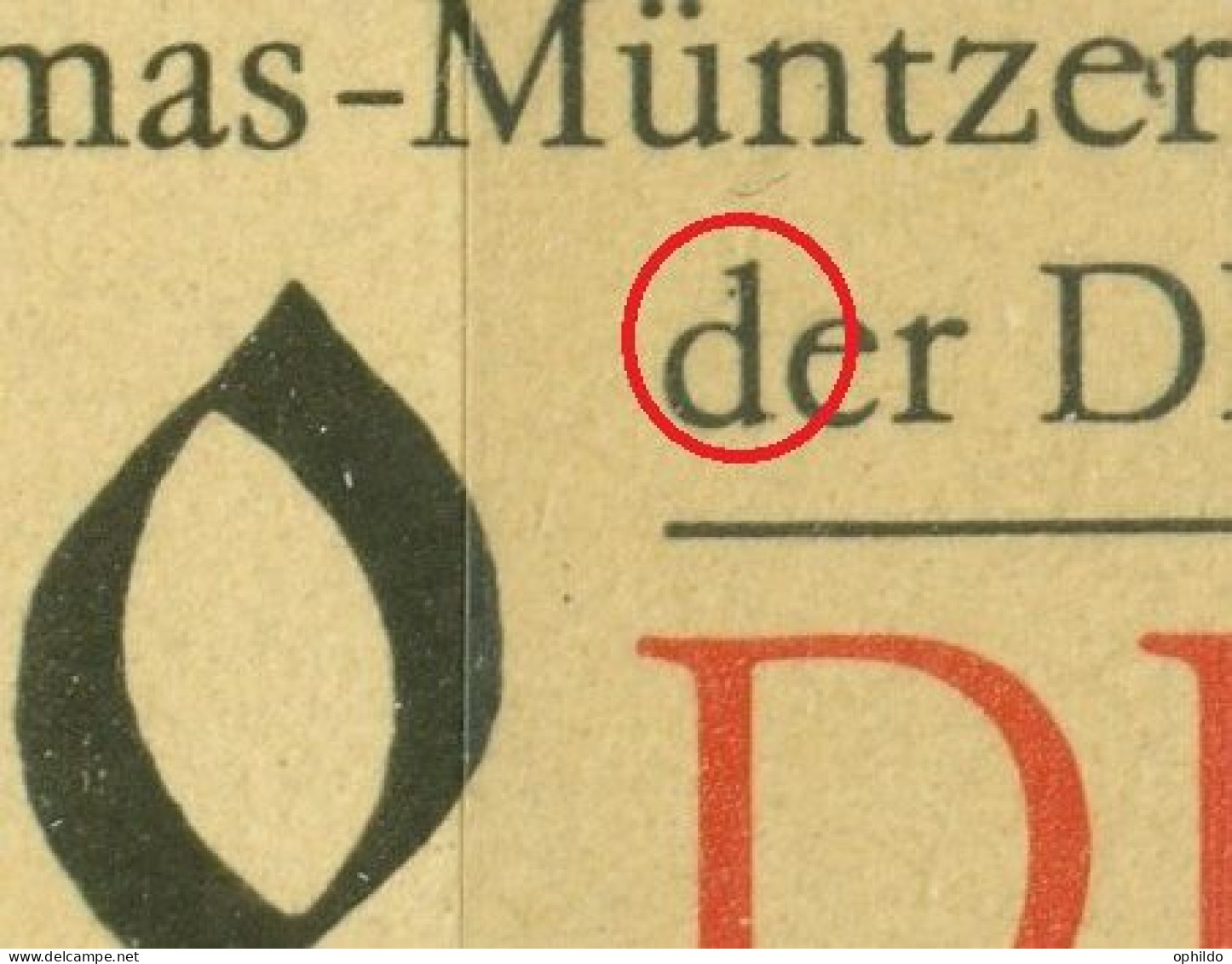 DDR    Michel 3272   F27    * *  TB   Petit Point  à Gauche Du D De Der   - Abarten Und Kuriositäten