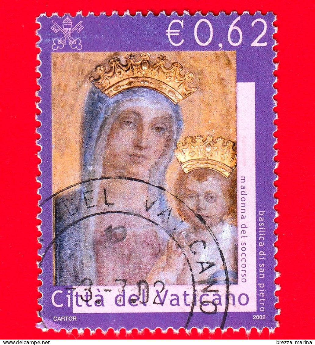 VATICANO - Usato - 2002 - Madonna Nella Basilica Vaticana - Madonna Del Soccorso - 0.62 - Usados