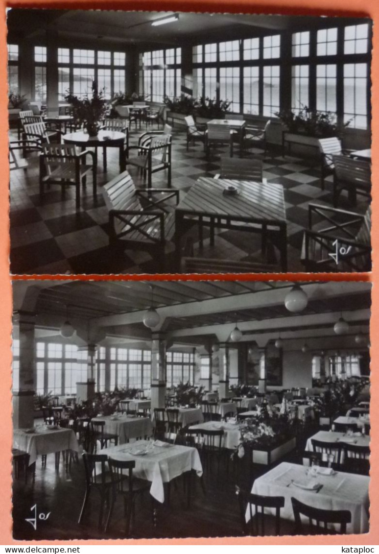 LOT DE 2 CARTES TREBOUL - 29 - GRAND HOTEL DE LA BAIE - LA SALLE A MANGER & LE BAR - 2  SCANS- 17 - Tréboul