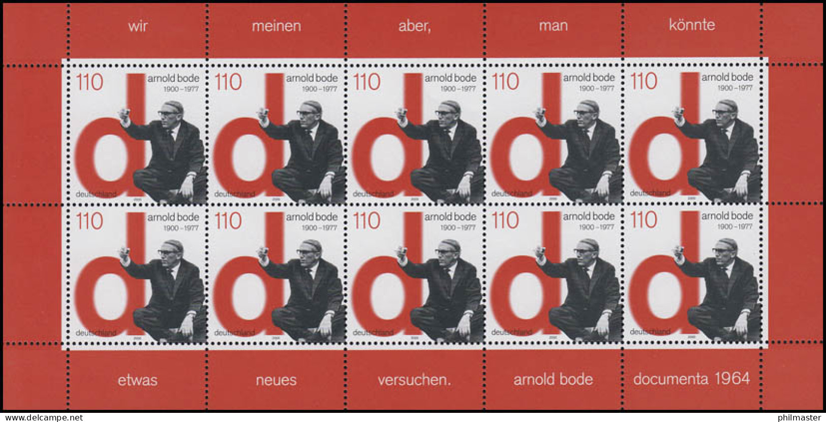 2155 Arnold Bode - 10er-Bogen ** - 1991-2000