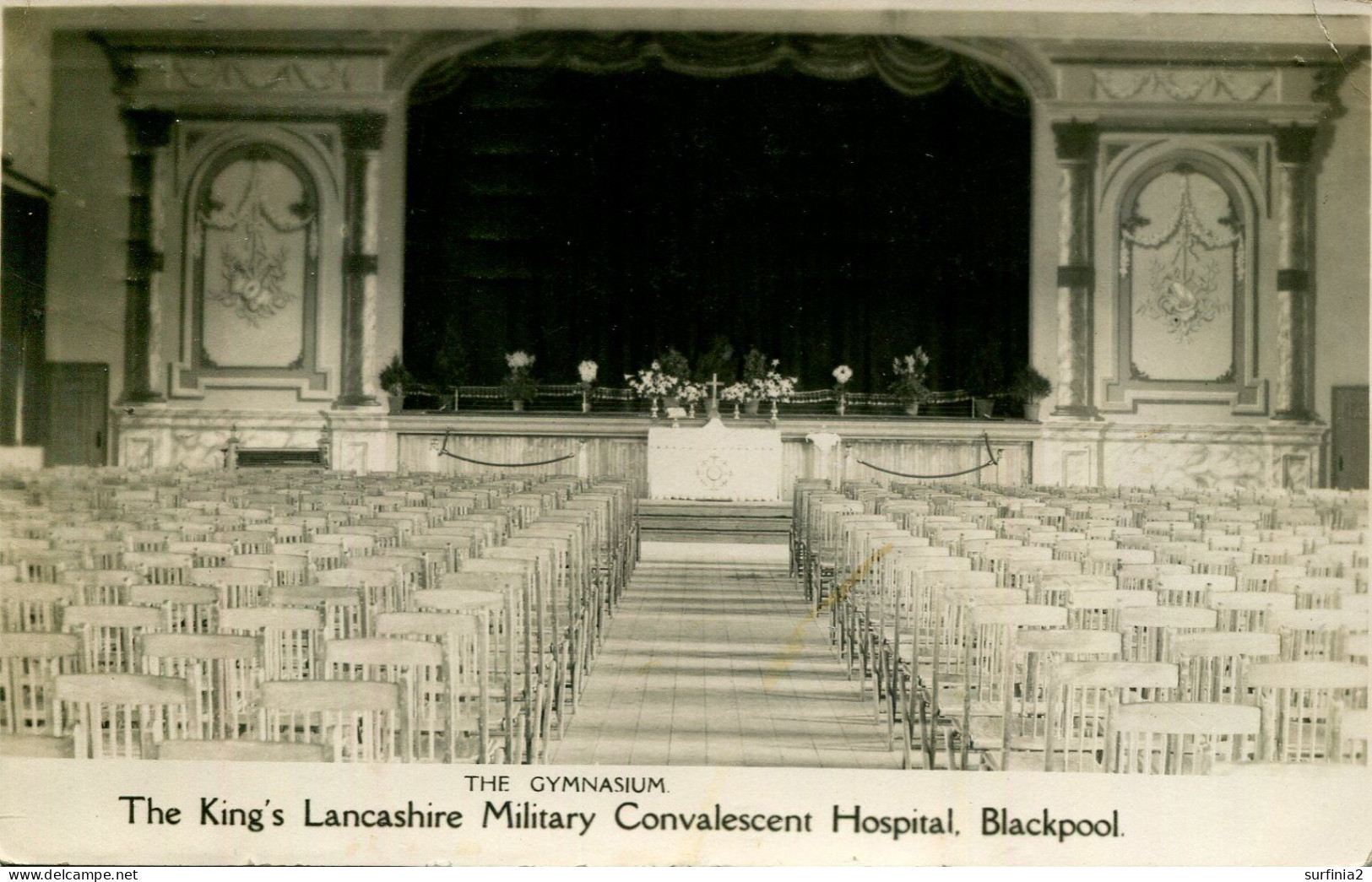 LANCS - BLACKPOOL - THE KING'S LANCASHIRE MILITARY CONVALESCENT HOSPITAL - THE GYMNASIUM RP  La4392 - Blackpool