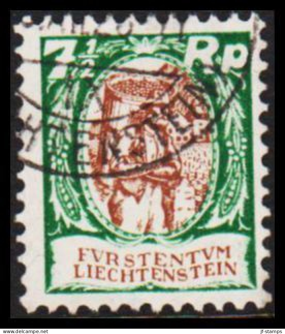 1924. LIECHTENSTEIN. Wine Grapes Harvest (Winzer) 7½ Rp. (Michel 67) - JF544600 - Oblitérés