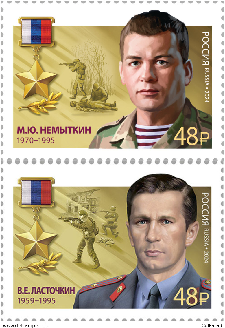 RUSSIA - 2024 - SET MNH ** - Heroes Of The Russia. V. Lastochkin, M. Nemytkin - Ongebruikt