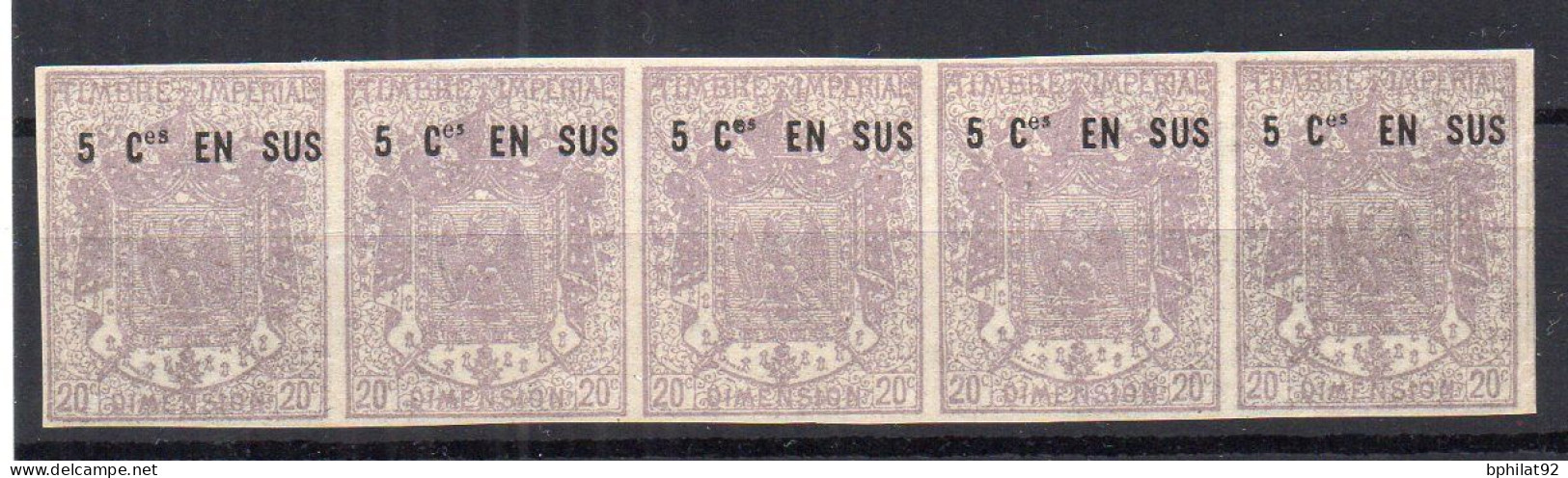 !!! FISCAUX, DIMENSION BANDE DE 5 DU N°30 NEUF * - Stamps