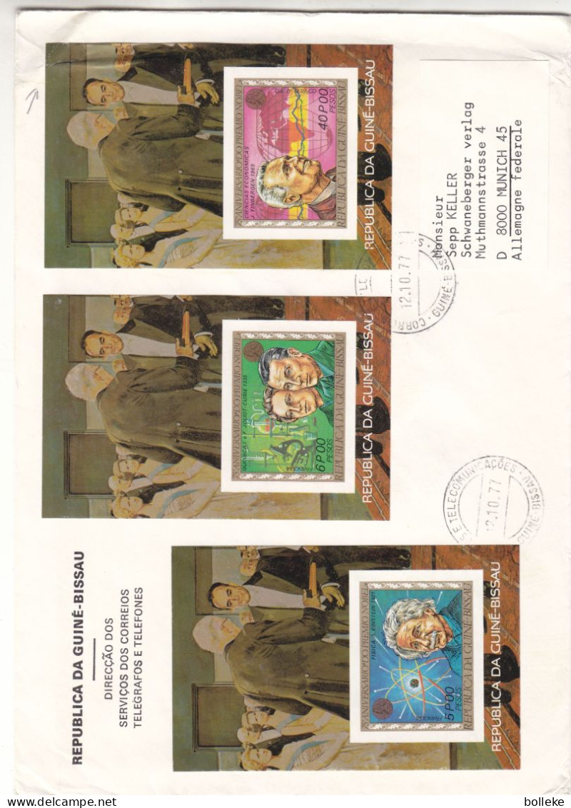 Guinée Bissau - 2 Lettres De 1977 - GF - Croix Rouge - Dunant-Hemingway-Fleming-Einstein-Curie- Rare Sur Lettre - Hiver 1976: Innsbruck