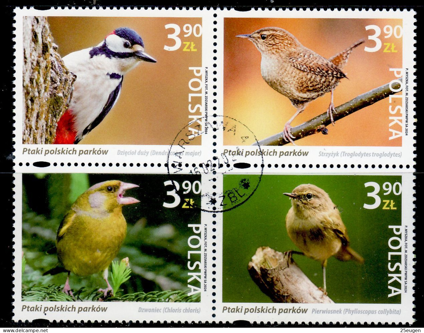 POLAND 2024 BIRDS OF POLISH PARKS USED - Used Stamps