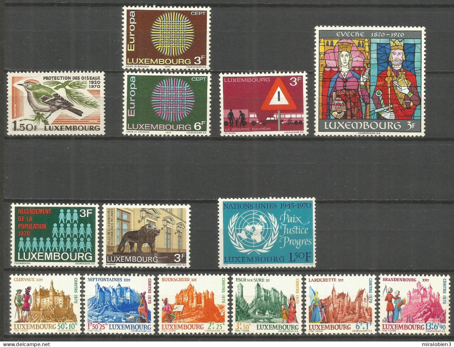 LUXEMBURGO 1961-1970 GRAN CONJUNTO ** SERIES COMPLETAS SIN FIJASELLOS EN COLECCION ALTO VALOR DE CATALOGO - Neufs