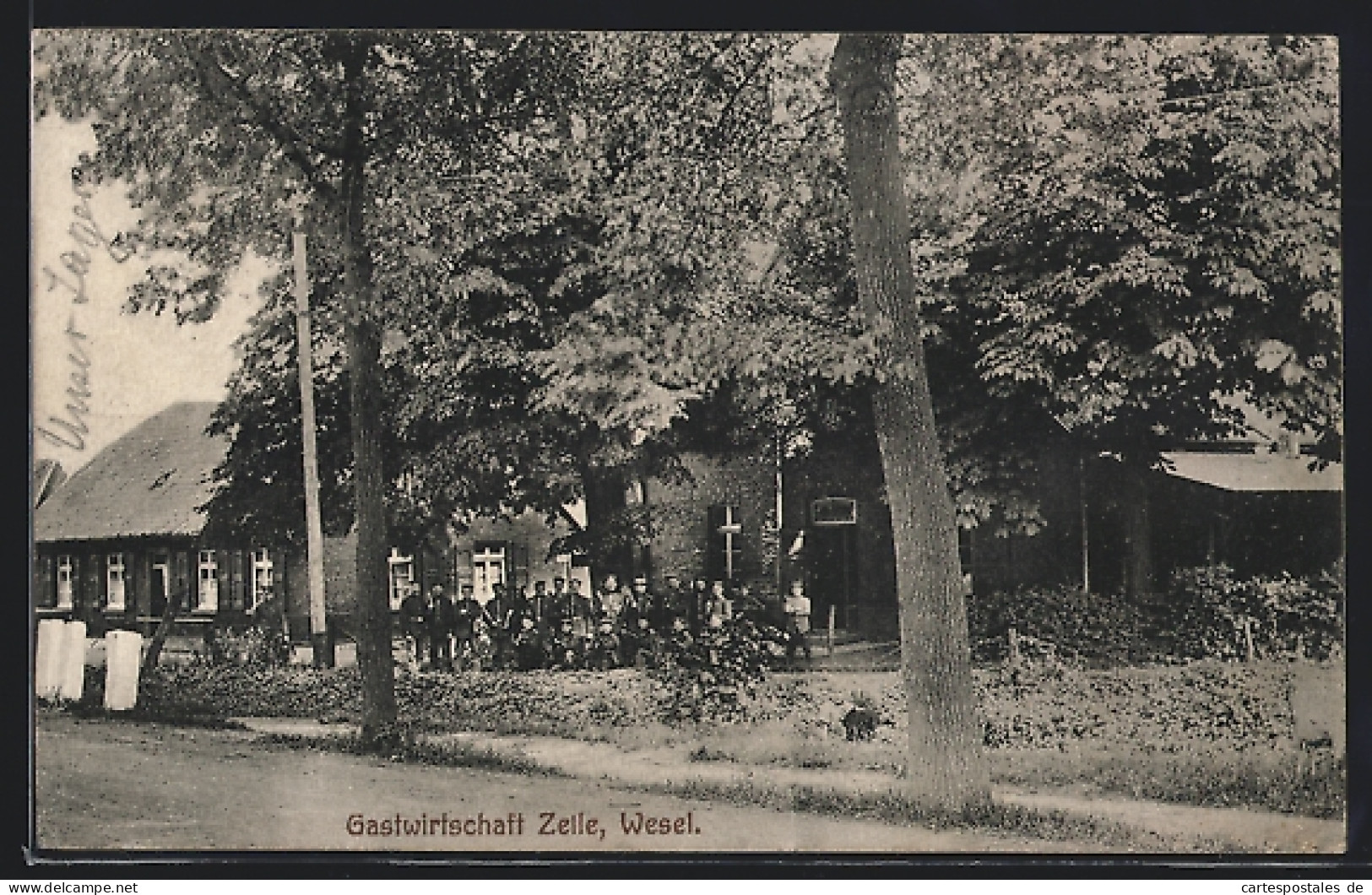 AK Wesel / Rhein, Gasthaus Zelle Mit Soldaten  - Wesel