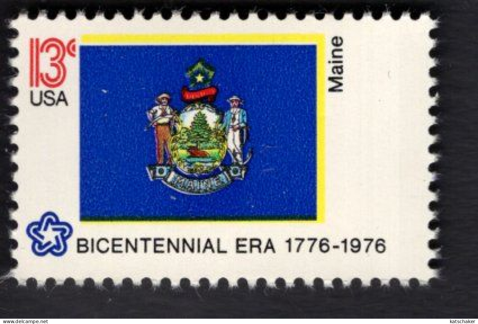 206111870 1976 SCOTT 1655 (XX) POSTFRIS MINT NEVER HINGED - American Bicentennial FLAG OF MAINE - Ungebraucht