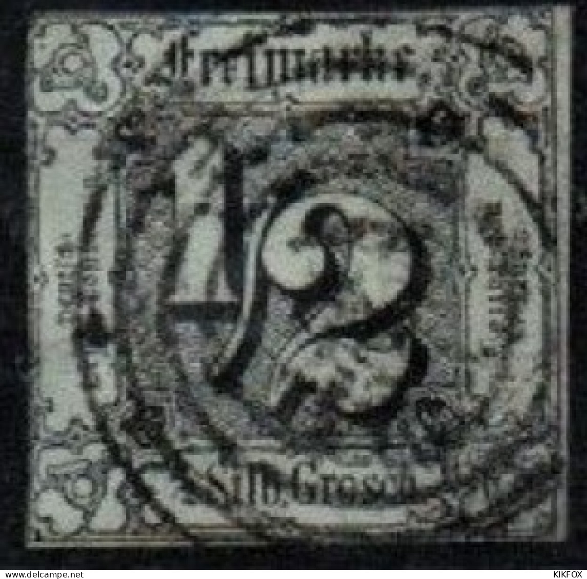 ALTDEUTSCHLAND , THURN UND TAXIS, 1852 - 1858, MI 3, 1/2 SILBERGROSCHEN, ZIFFER IM QUADRAT, GESTEMPELT, OBLITERE - Gebraucht