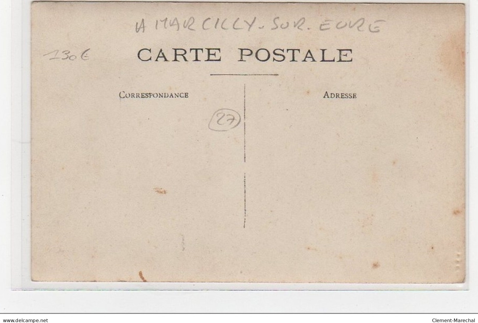 MARCILLY SUR EURE : Carte Photo Du Café De La Gare - Très Bon état - Marcilly-sur-Eure