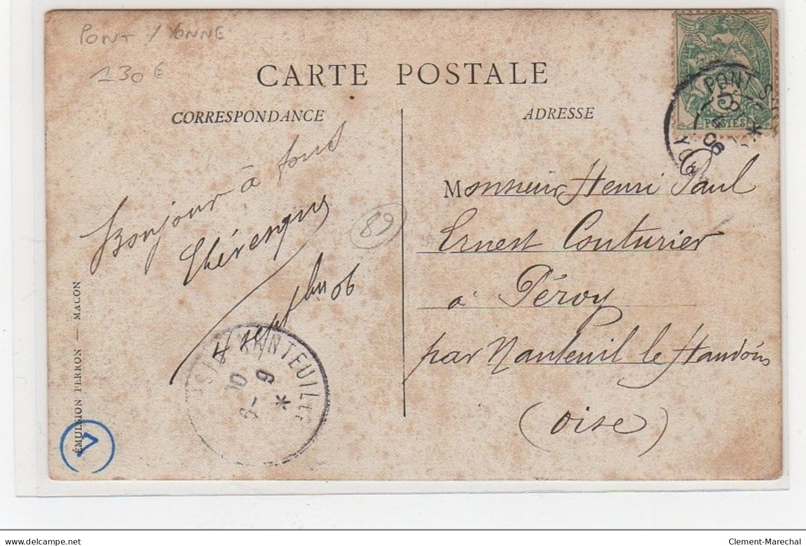 PONT SUR YONNE : Carte Photo De Conscrits - Bon état (traces Au Dos) - Pont Sur Yonne