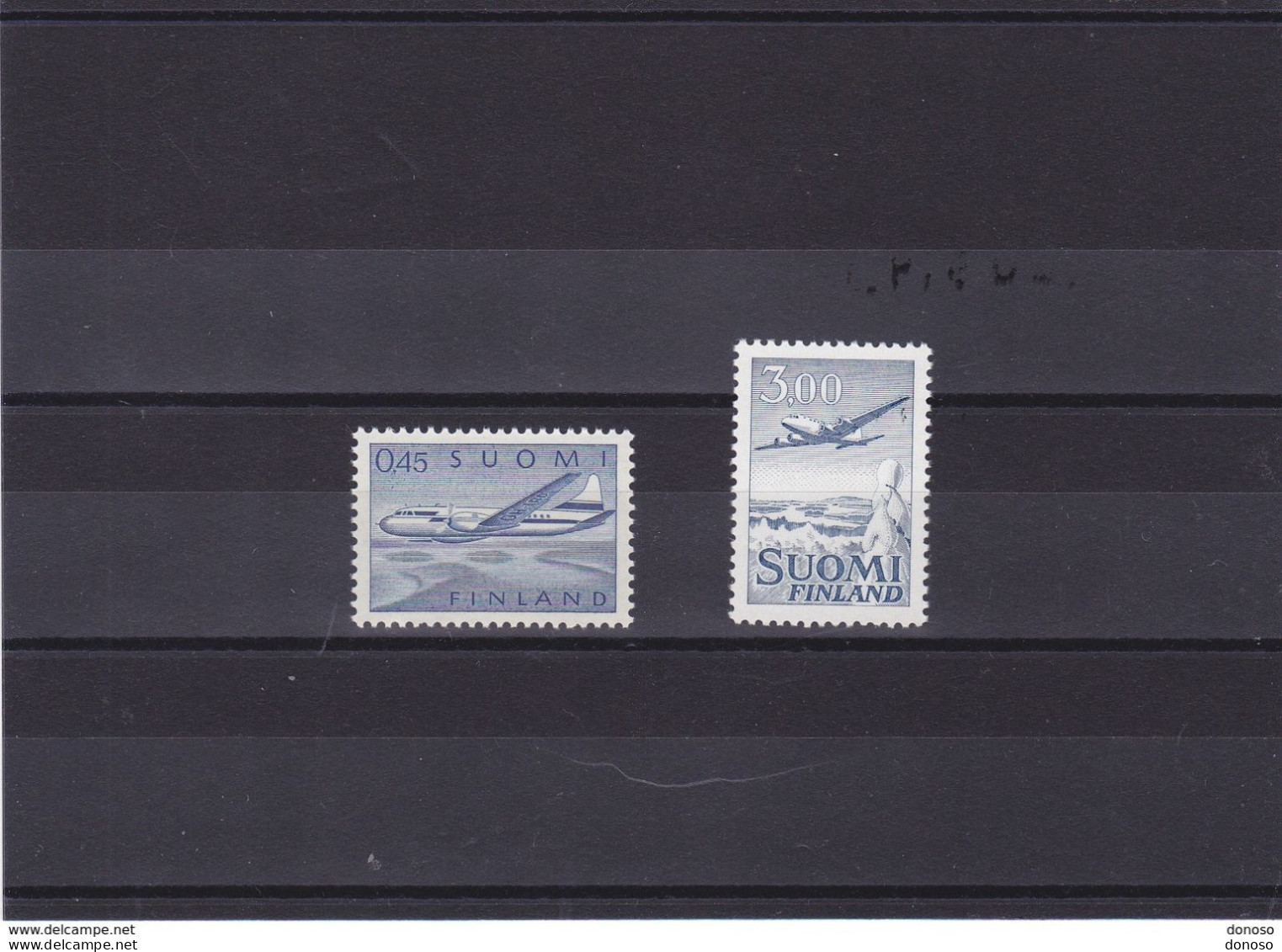 FINLANDE 1963 AVIONS  Yvert PA 8-9, Michel 563 + 579 NEUF** MNH Cote : 37,25 Euros - Unused Stamps
