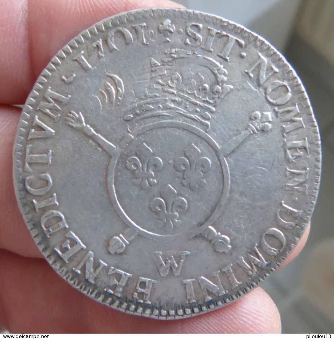 Ecu De Louis XIV Aux Insignes 1701 W (Lille) - 1643-1715 Lodewijk XIV De Zonnekoning